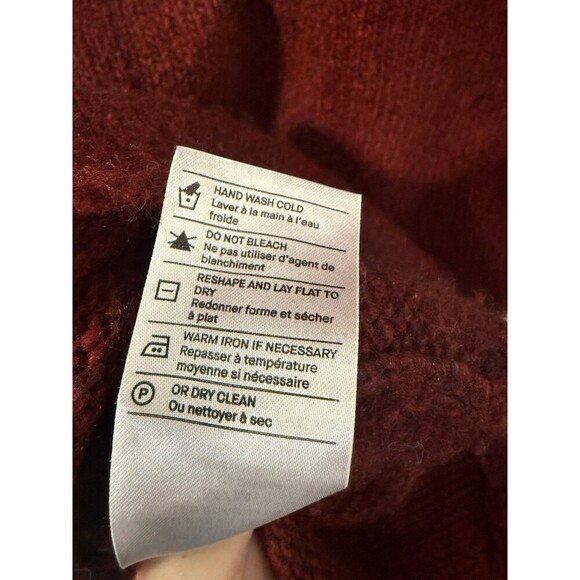 Vince Donegal 100% cashmere knit sweater Size M cherry red - Picture 9 of 9